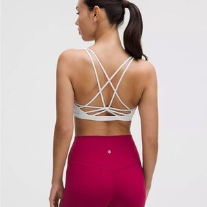Women's Strappy Back Sports Bra - Gray